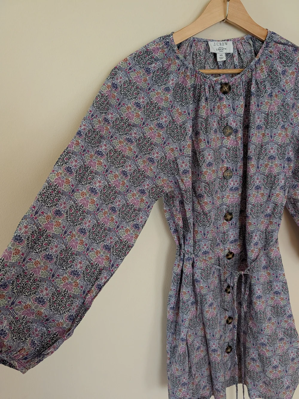 J Crew Liberty Print Floral Button-Front Dress